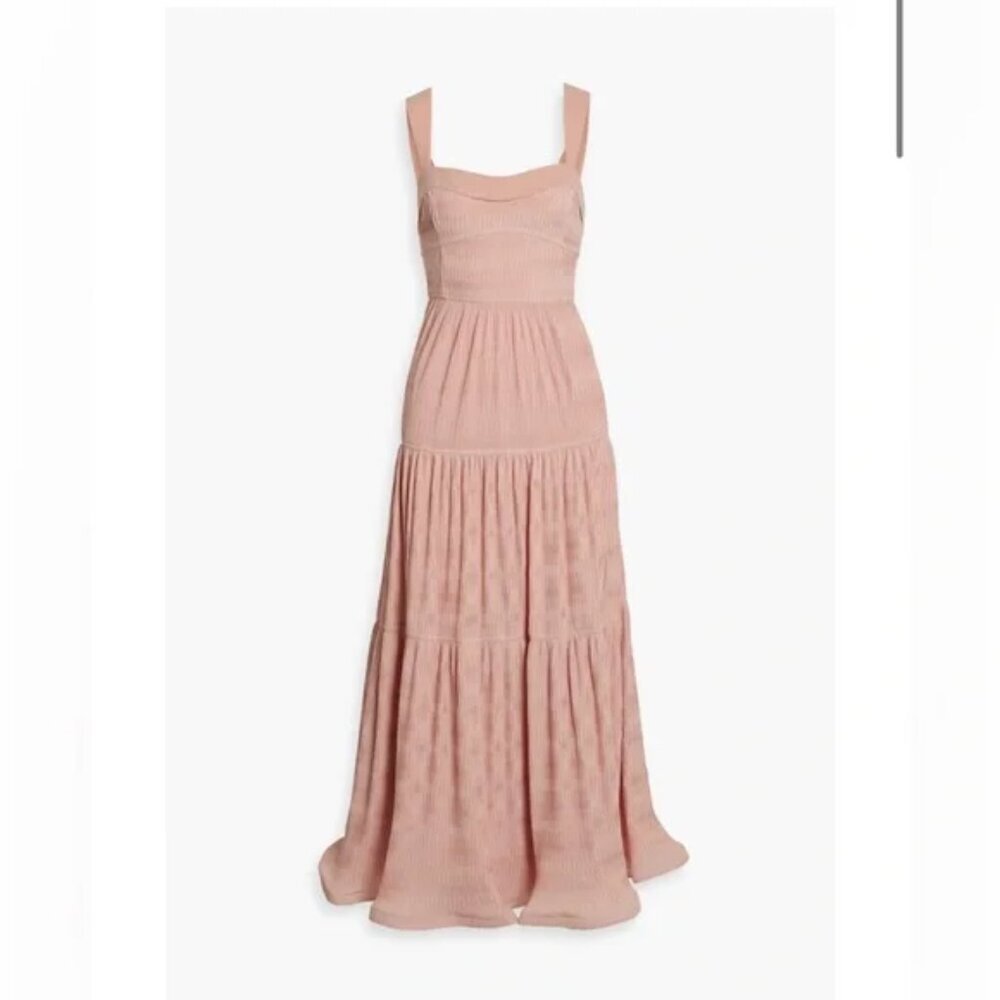 Jonathan Simkhai Celeste Maxi Dress in Porcelain Pink Sz: 6 - Picture 3 of 13